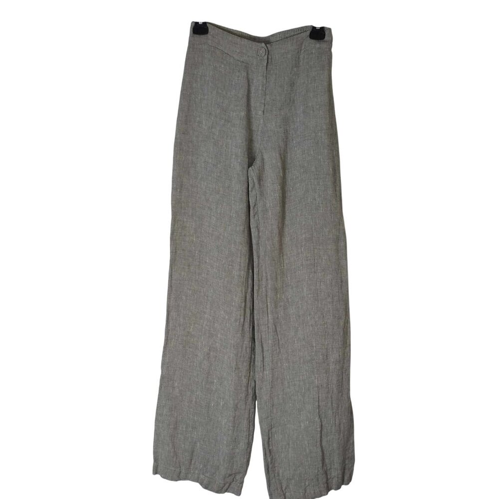 Crea Concept Womens 36 Grey Long Wide‎ leg Modest Occupational Career Pants